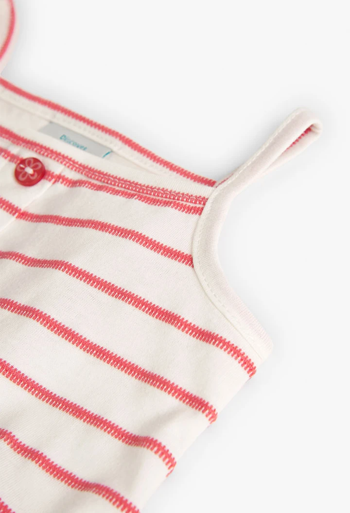 Haut en tricot fantaisie rayé pour bébé fille