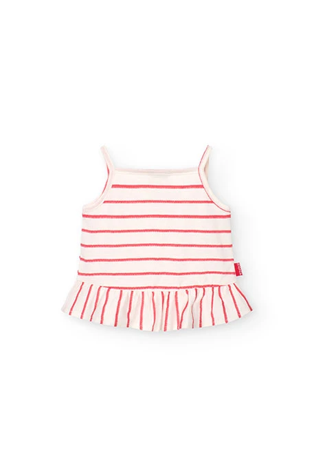 Baby girl's striped fantasy knit top
