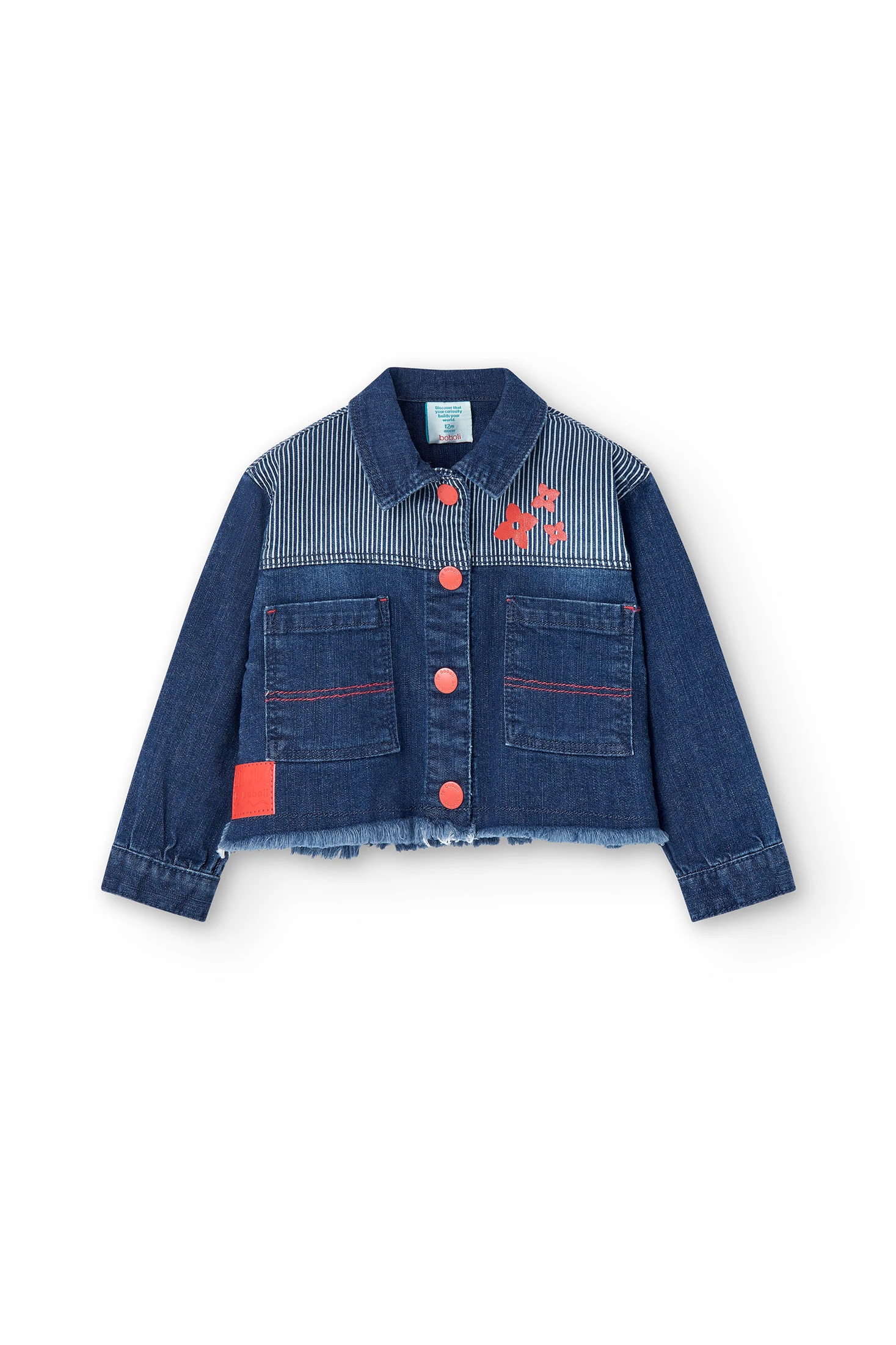 Blue denim jacket for girls hot sale