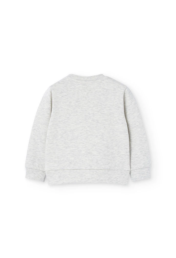 Sweat-shirt blanc en molleton  avec impression de rennes pour bébé fille 