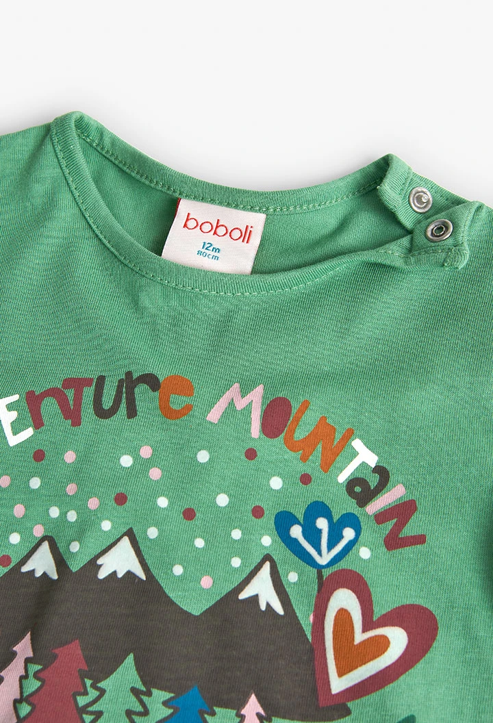 T-shirt en tricot pour bébé fille en vert