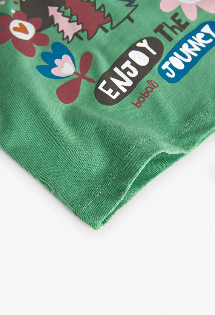 Camiseta de punto para bebé niña en verde