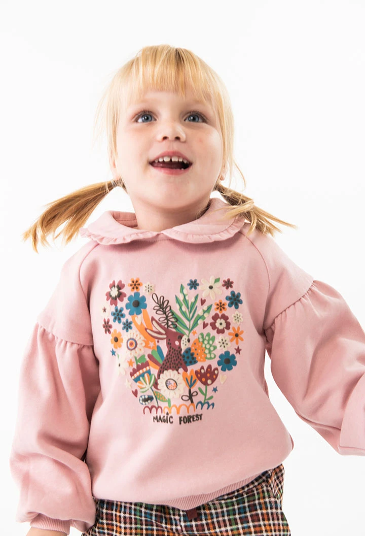 Sudadera de felpa para bebé niña en rosa