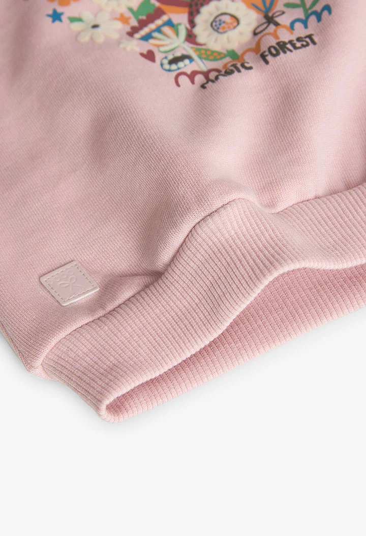 Sudadera de felpa para bebé niña en rosa