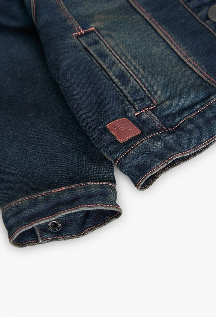 Giacca di jeans per neonato in blu scuro