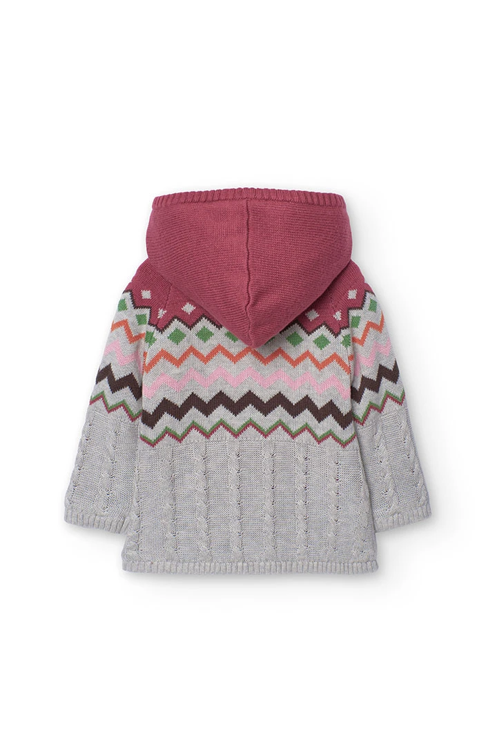 Manteau en tricot pour bébé fille