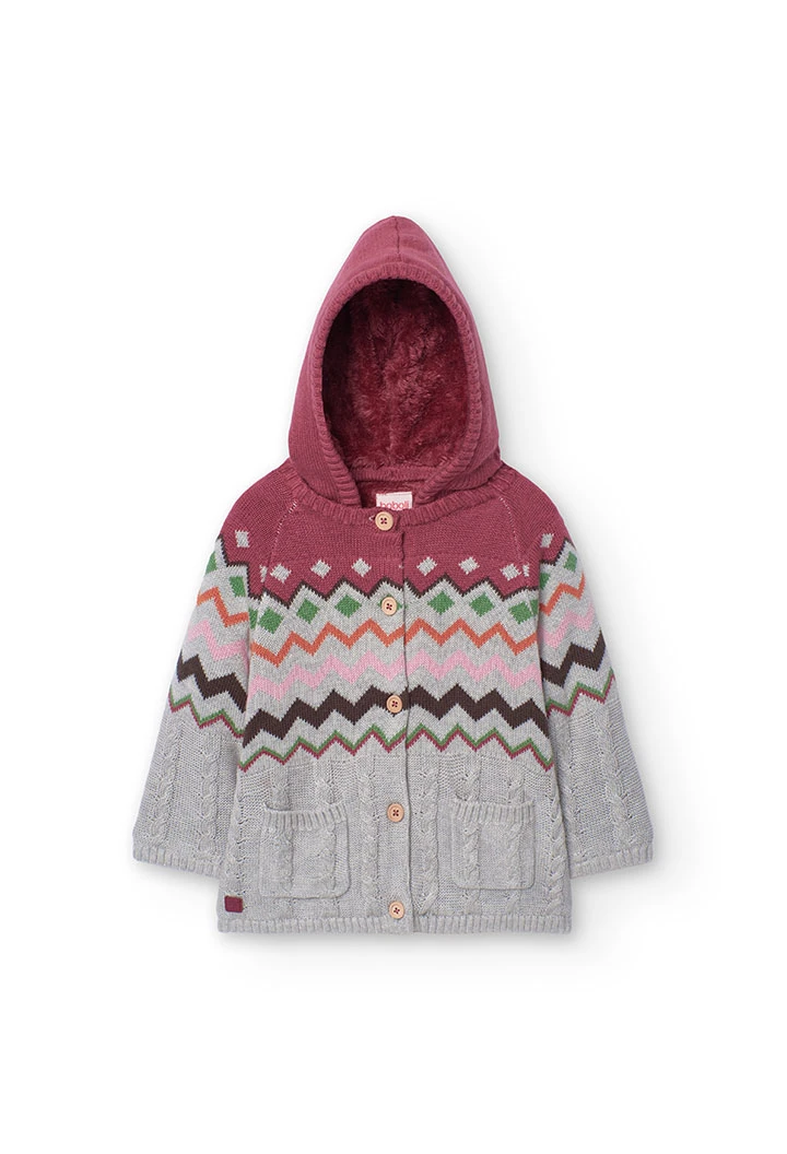 Manteau en tricot pour bébé fille