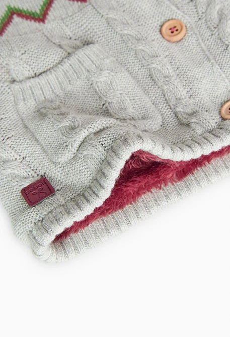 Manteau en tricot pour bébé fille