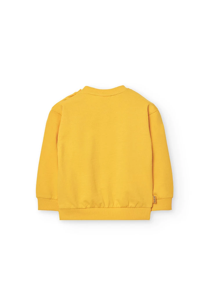 Felpa di maglia per neonata in colore giallo.