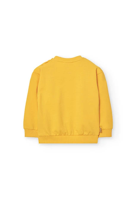 Sudadera de punto para bebé niña en color amarillo