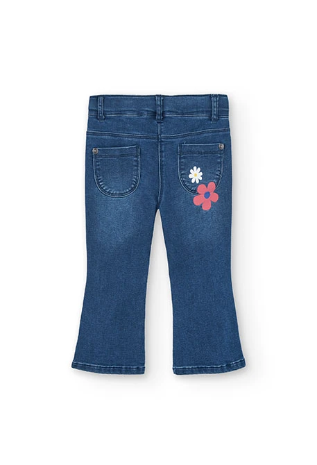 Baby girl\'s knitted trousers in blue colour