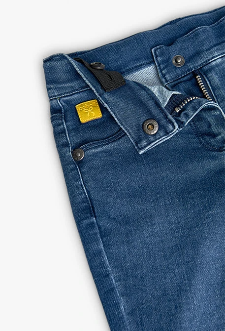 Pantalón de punto para bebé niña en color azul