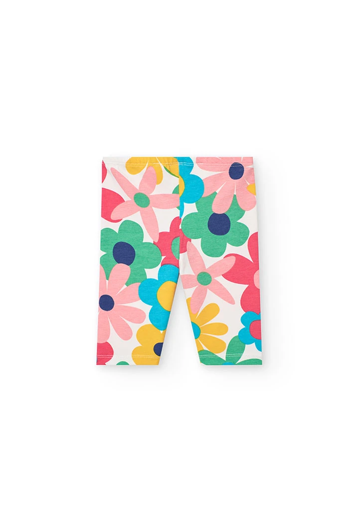 Baby-Mädchen Capri Leggings aus Strick mit Blumenmuster