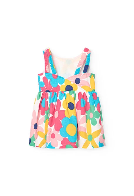 Robe en satin pour bébé fille avec imprimé floral multicolore