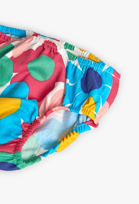 Robe en satin pour bébé fille avec imprimé floral multicolore