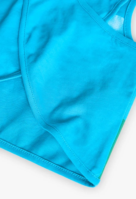 Camiseta de tirante de punto para bebé niña en color azul