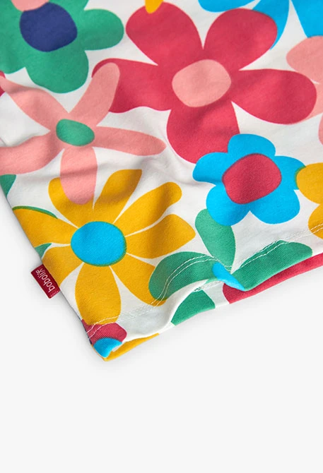 Camiseta de punto para bebé niña con estampado de flores en multicolor