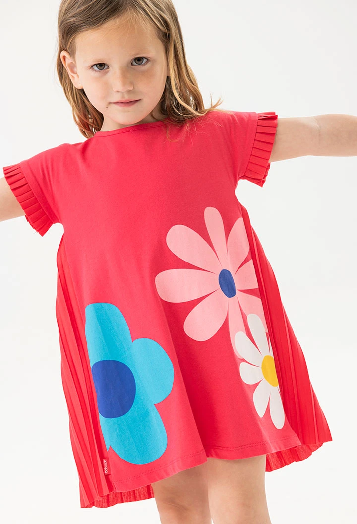 Robe en maille pour bébé fille avec motif floral