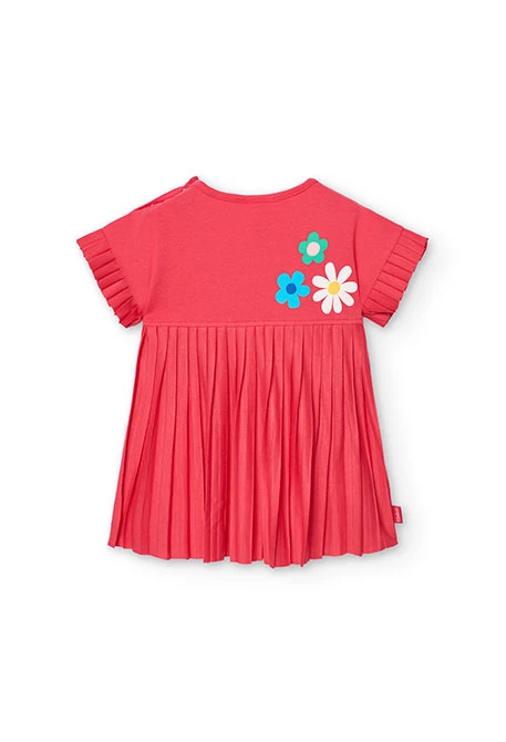 Vestido de punto para bebé niña con diseño de flores