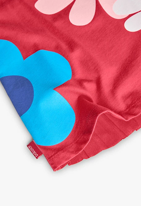 Abito in maglia per bambina con motivo floreale