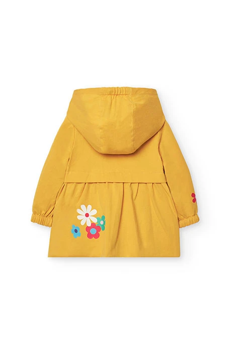 Parka réversible en tricot pour bébé fille avec imprimé.