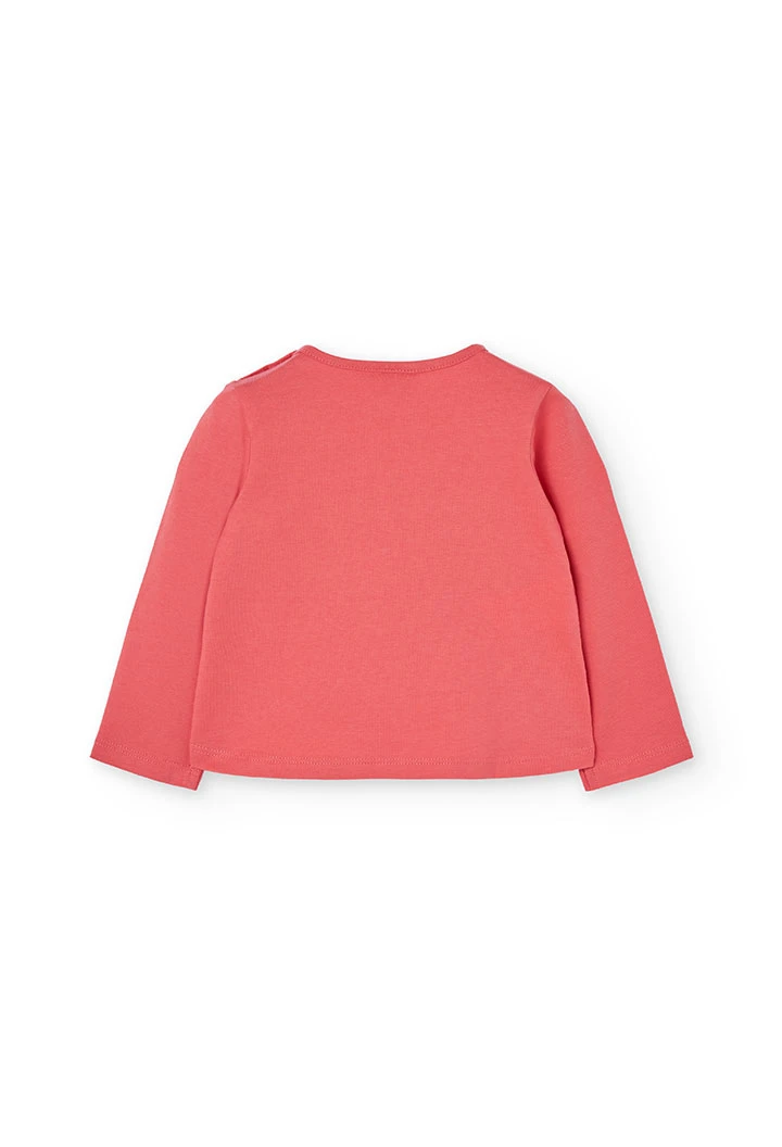 Camisola menina algodão em rosa