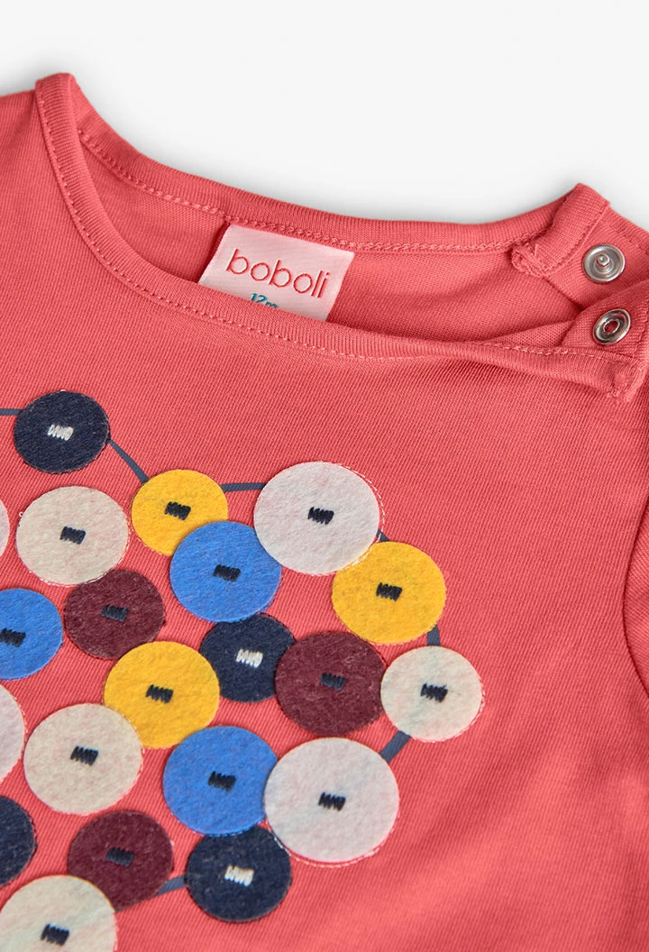 Camisola menina algodão em rosa