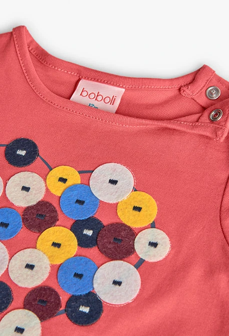 Camiseta niña algodón en rosa