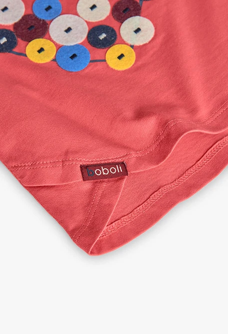 Camiseta niña algodón en rosa