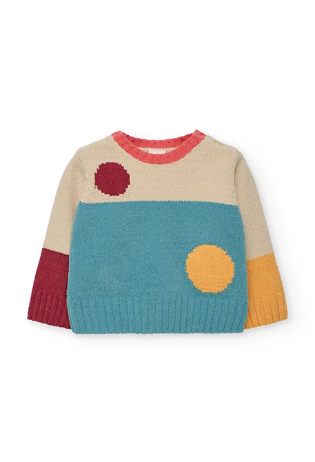 Beiger Strickpullover für Mädchen