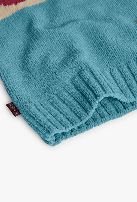 Beiger Strickpullover für Mädchen