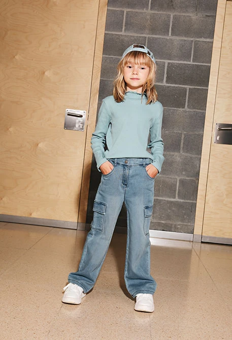 Jean bleu pour fille