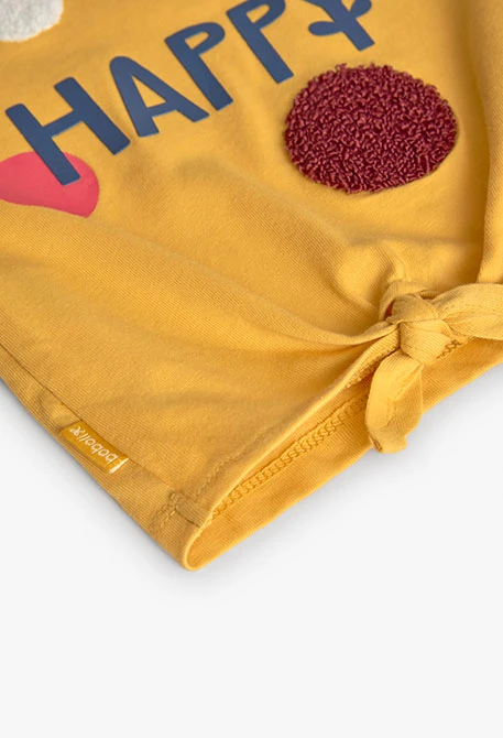 Camiseta niña punto amarillo