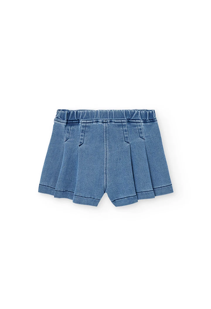 Falda-short denim azul