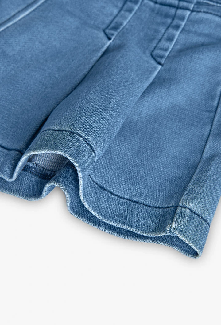 Saia-calção denim azul