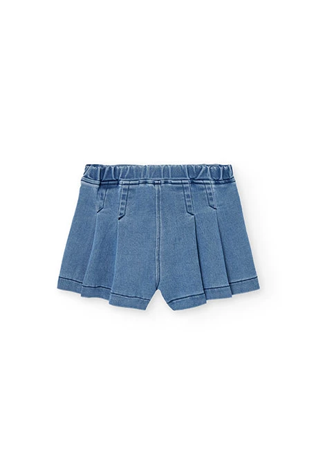 Jupe-short en denim bleu