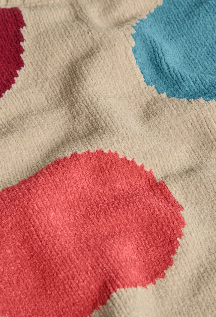 Vestito bambina beige con pois