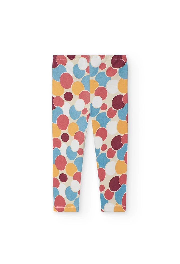 Leggings de punto estampado círculos