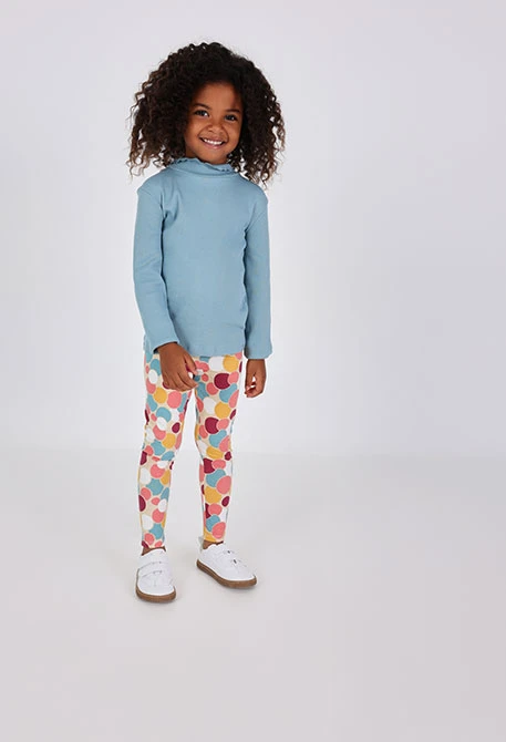 Leggings in maglia a cerchi stampati