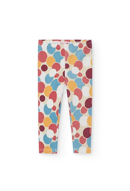 Leggings de punto estampado círculos