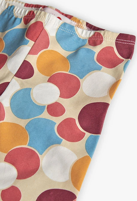Leggings in maglia a cerchi stampati