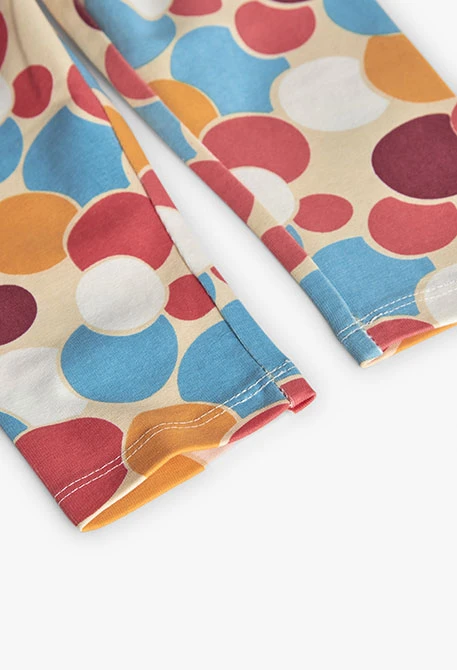 Leggings de punto estampado círculos
