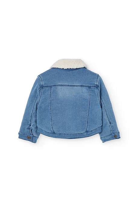 Cazadora denim niña azul