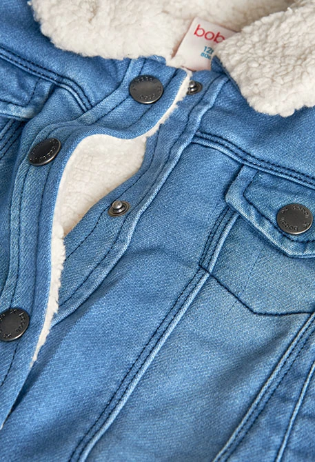 Veste en denim fille bleu