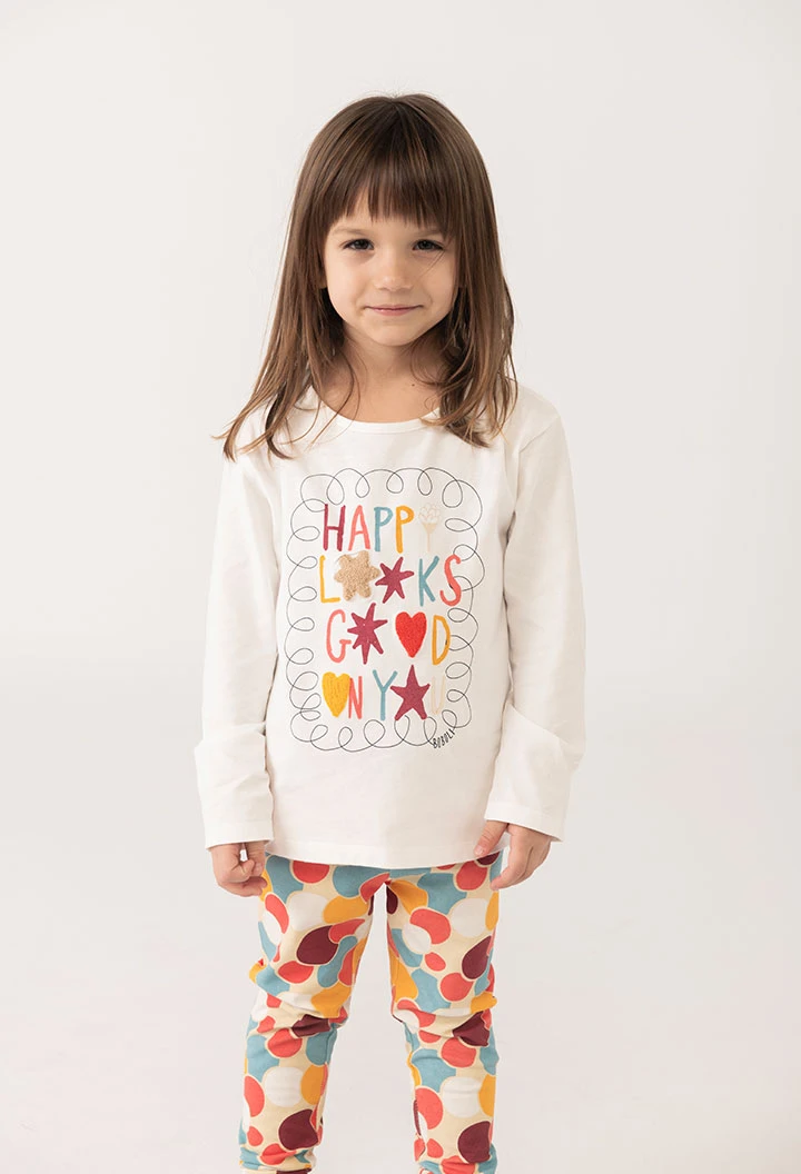 Girl´s white jersey T-shirt