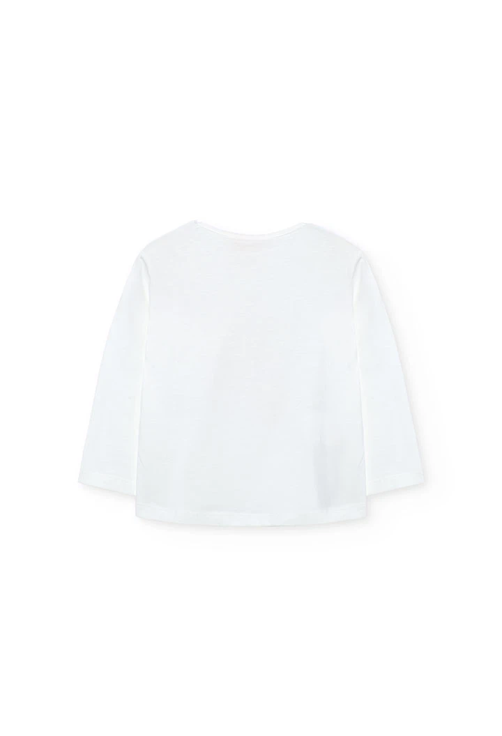 Girl´s white jersey T-shirt