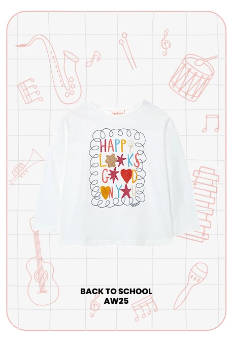 T-shirt fille en maille blanche