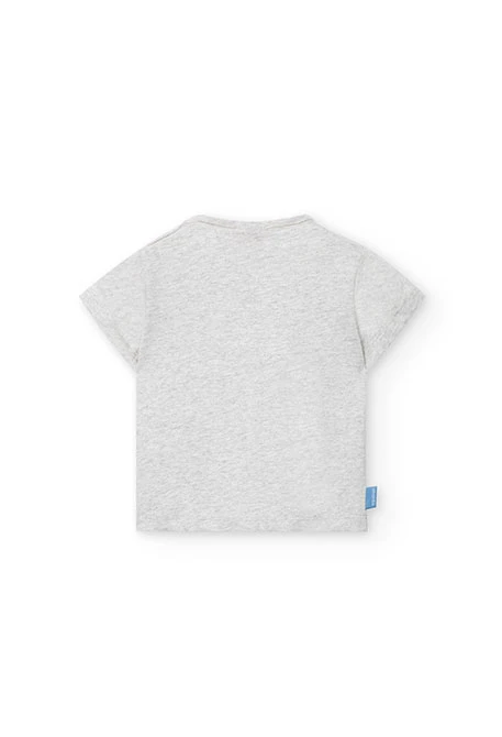 T-shirt fille en tricot écru à motif animal