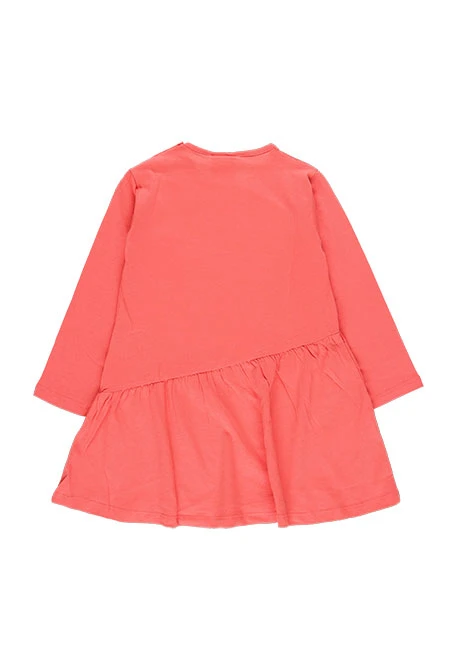 Vestido de punto rosa estampado