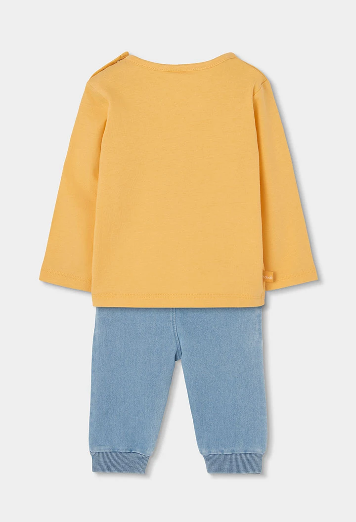 Ensemble bébé coton jaune